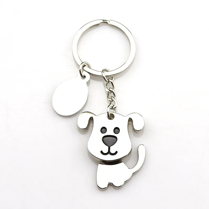 

RE 360 degree shake head activity cat dog keychain high quality creative spinning moving keyring fashion keychains jewelry M40
