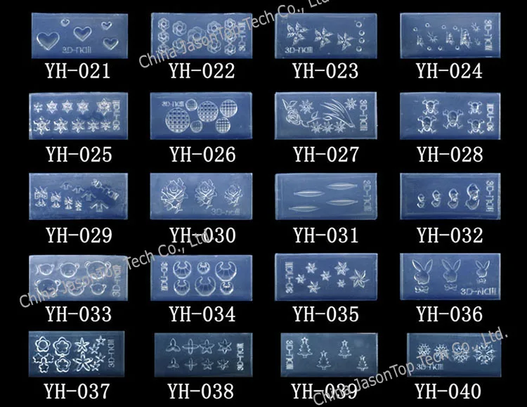3d акриловый шаблон для ногтей акриловая Форма ногтевого дизайна в 139 стилях