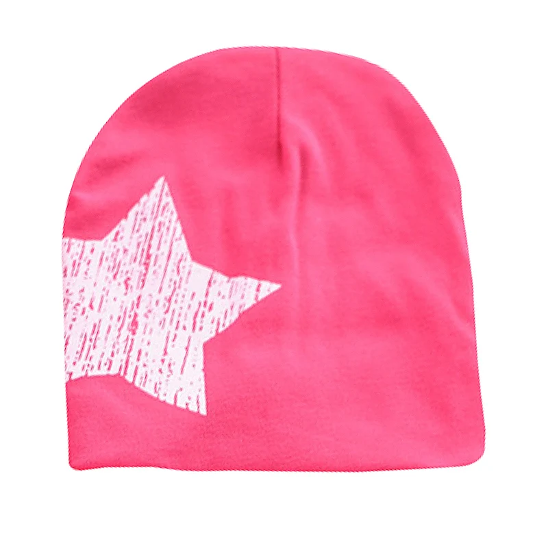rose red hat Хлопковая детская шапка, шарф, Детские шапочки, детские шапки с принтом звезды, весна-осень, детская шапка, набор шарфов для маленьких девочек, шапочки реквизит для фотосессии - Цвет: rose red hat