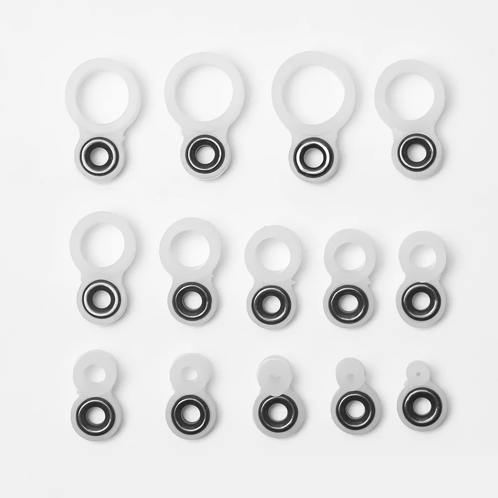 

14Pcs Fishing Rod Wire Ring Silicone Fishing Line Guide Ring Different Size 1-14 Fishing Rod Guide Fishing Accessories