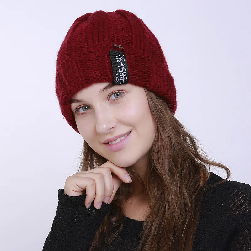 Skullies Beanies шапки женские зимние теплые классические маски для лица Высокое