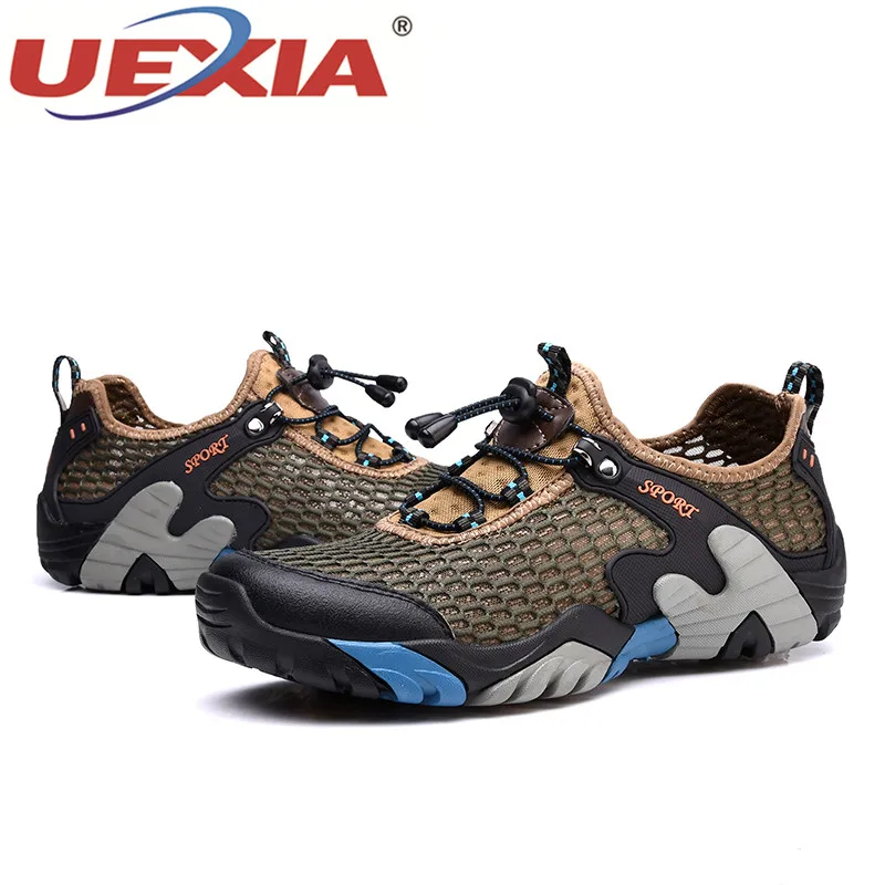 UEXIA Лето Для мужчин Гладиатор полые кожаные сандалии дышащая предотвращения