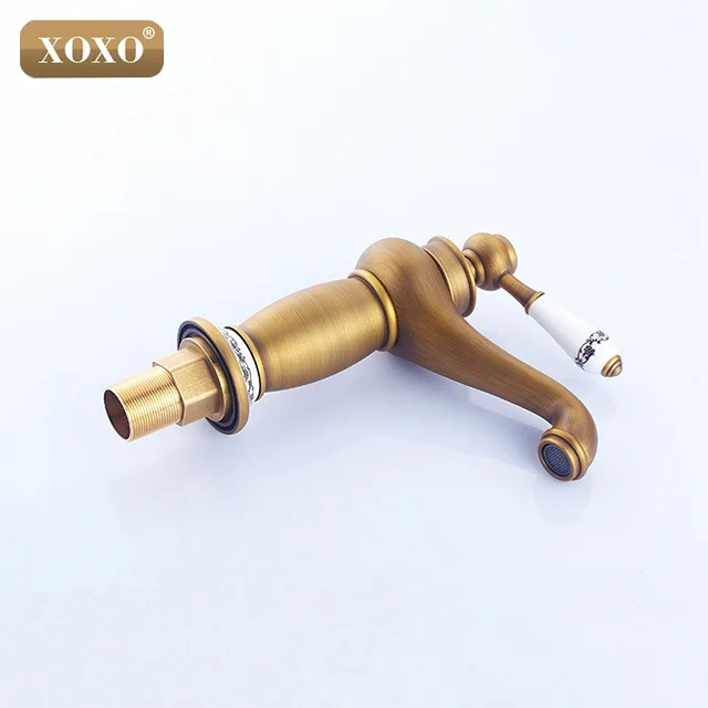 XOXO ретро кран для раковины с одной ручкой/отверстием смеситель керамической