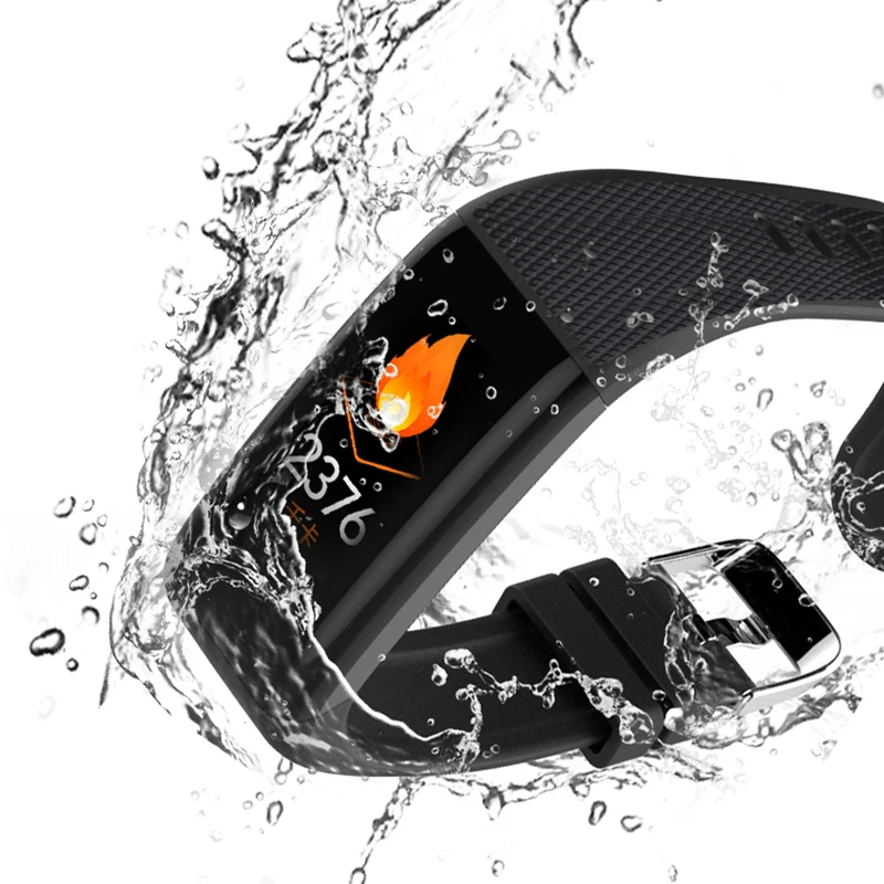 Смарт-браслет с шагомером фитнес-трекером цветным экраном 1 14 дюйма | Электроника