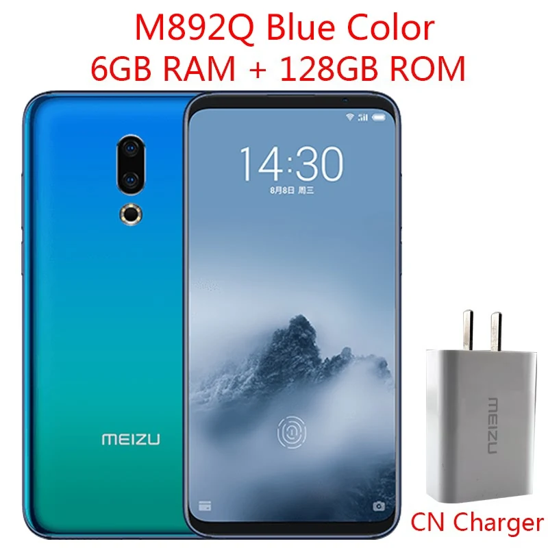 M892Q Blue 6G 128G Официальный Meizu 16th Plus, 16 Plus, 6G, 128G, 4G, LTE, Snapdragon 845, четыре ядра, Adreno 630, 6,5 дюймов, FHD, 2160x1080 P, полный экран, сотовый телефон - Цвет: M892Q Blue 6G 128G