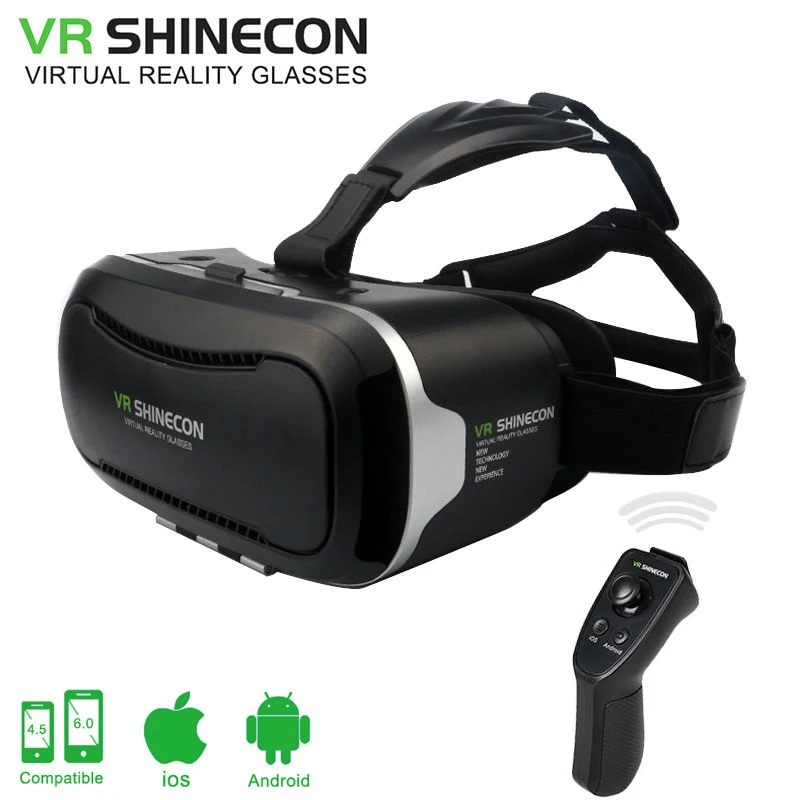 Vr shinecon 2.0 Google cardboard VR коробка виртуальной реальности очки 3D Очки погружения для