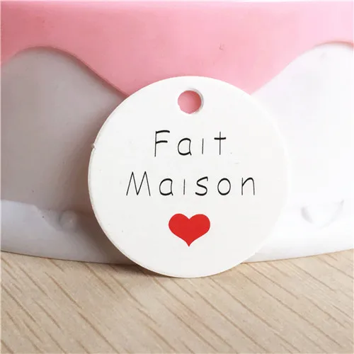 50 pcs per lot handmade hang tag kraft paper thank you gift tag label for wedding/candy/baby gift products tagging package - Цвет: c19