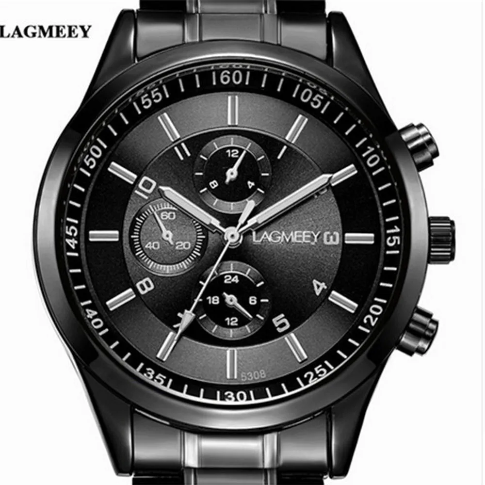 Мужские часы Топ бренд класса люкс модные мужские из нержавеющей стали