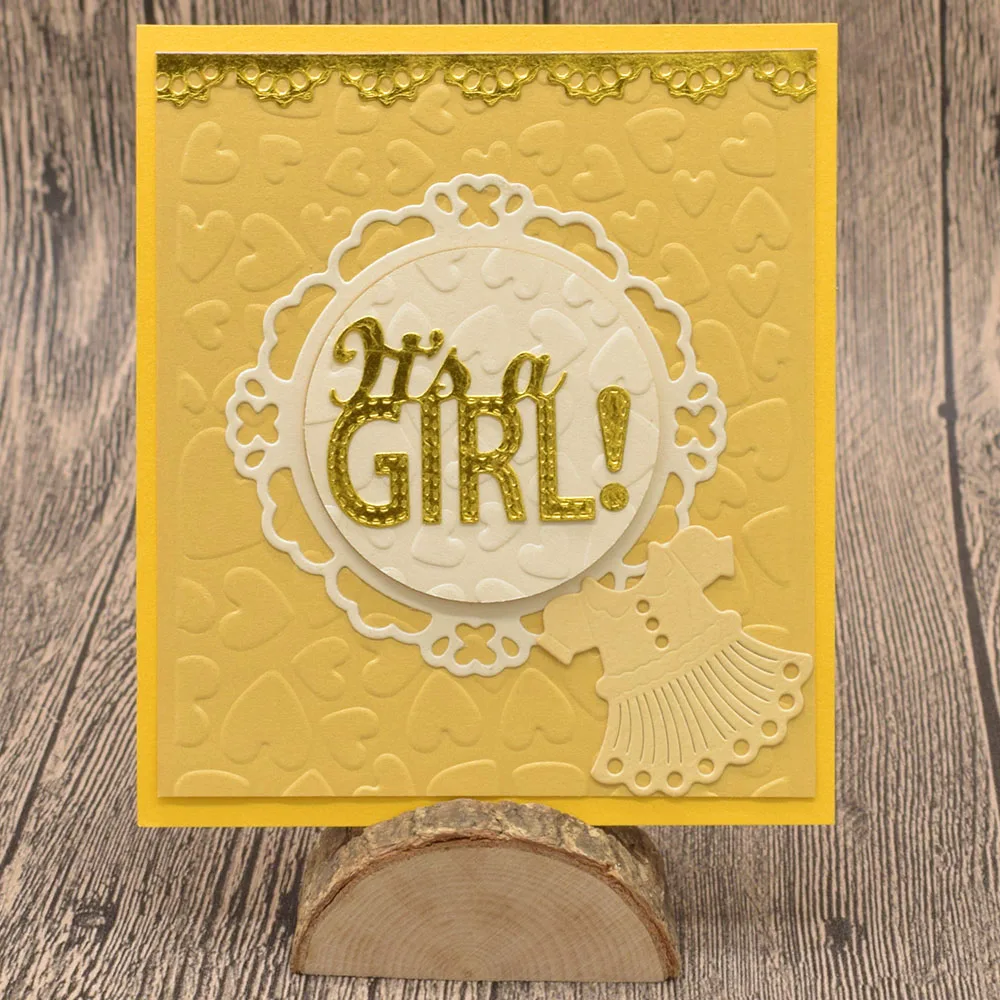 Металлические штампы с надписью It's a girl/boy слова для скрапбукинга альбома