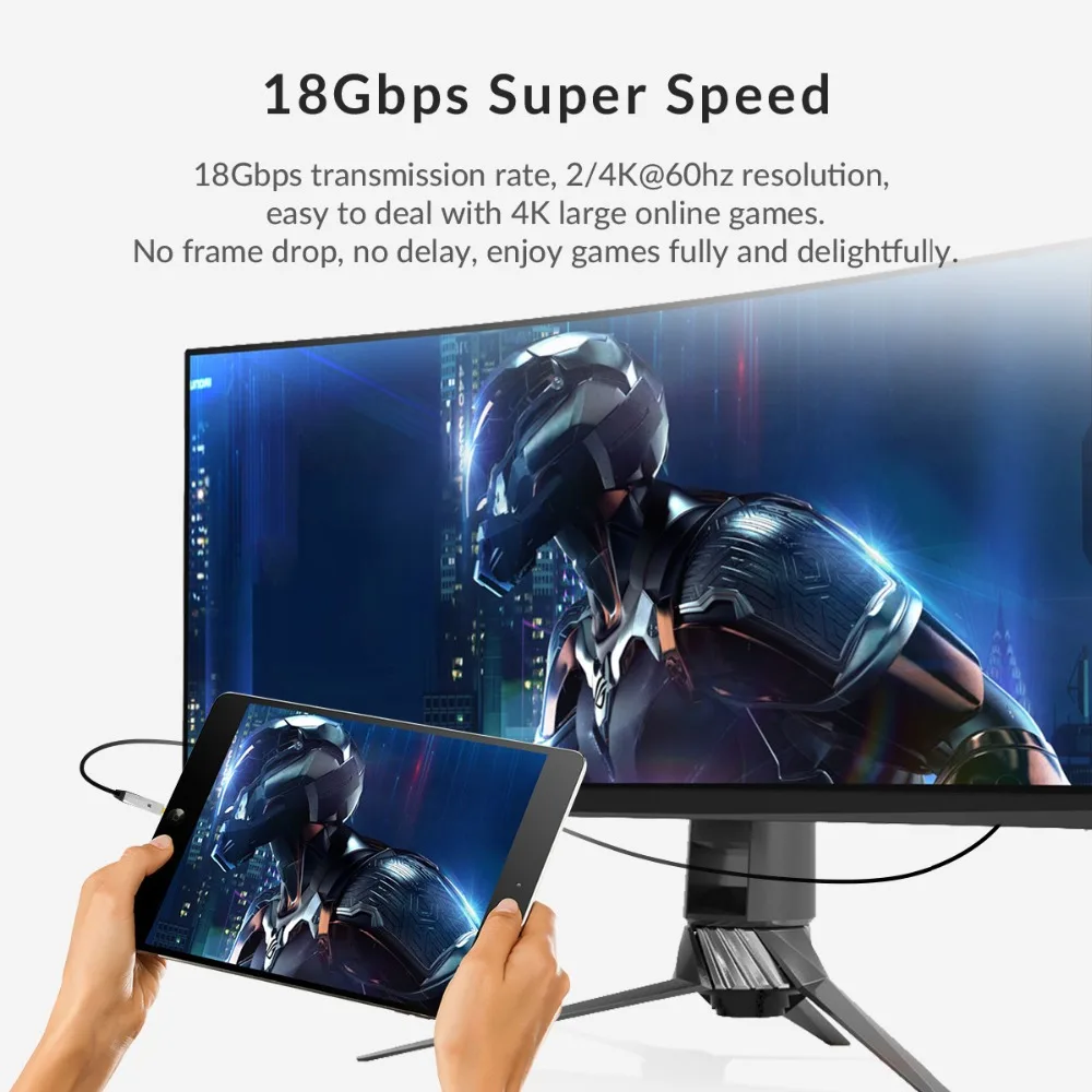 Micro HDMI/HDMI к HDMI папа мужчине порт волоконно оптический видео адаптер кабель для