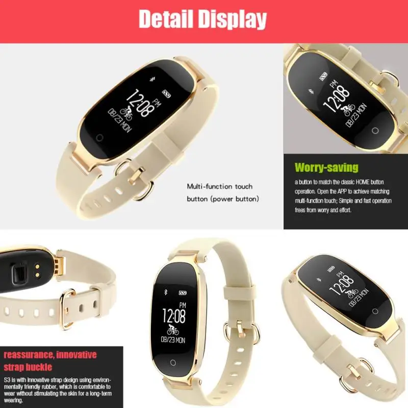 S3 Bluetooth Smart Watch with Heart Rate Monitor Fitness Tracker IP67 Waterproof Smartwatch relogio inteligente for Android IOS |