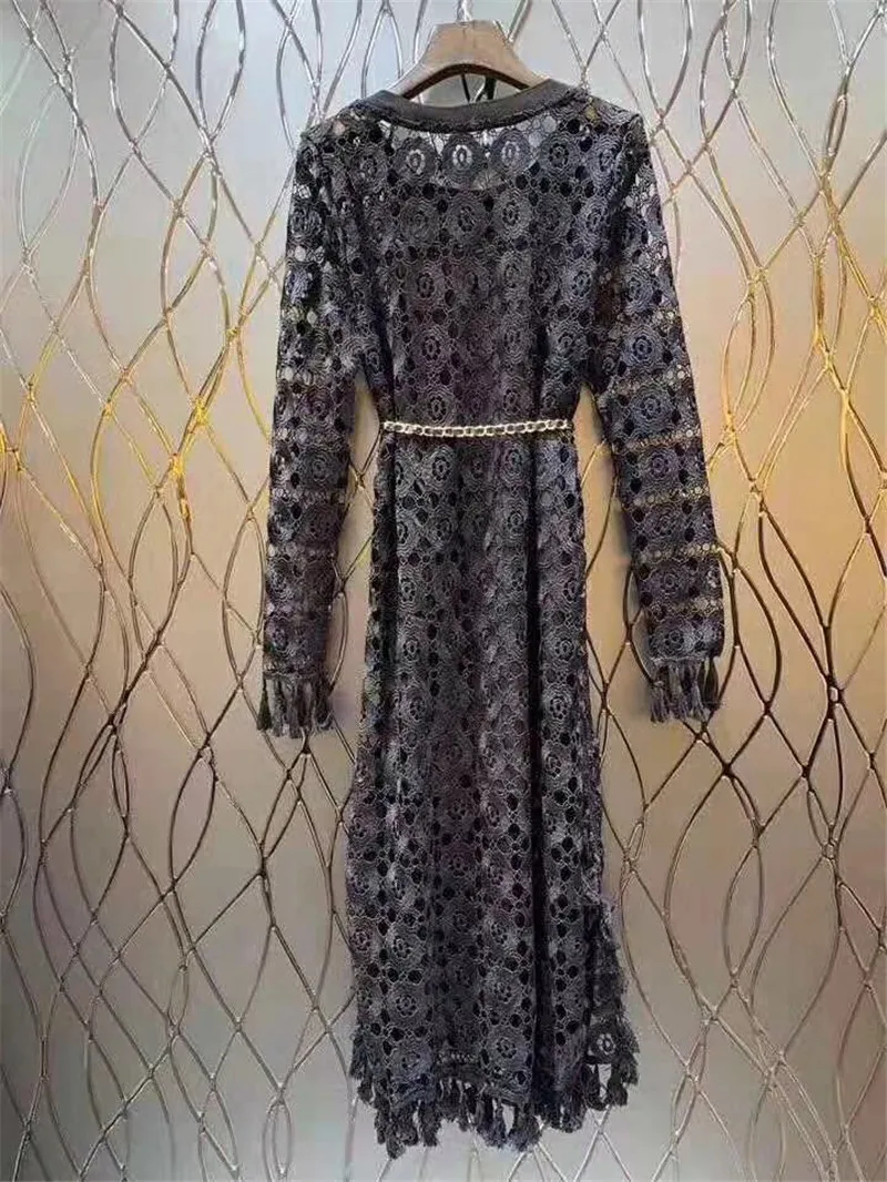 Женское Прозрачное платье с круглым вырезом и кисточками сексуальное вечернее в