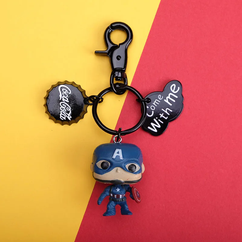 Фильм Marvel Капитан Америка брелок Железный человек Бэтмен паук mankeyring мультфильм