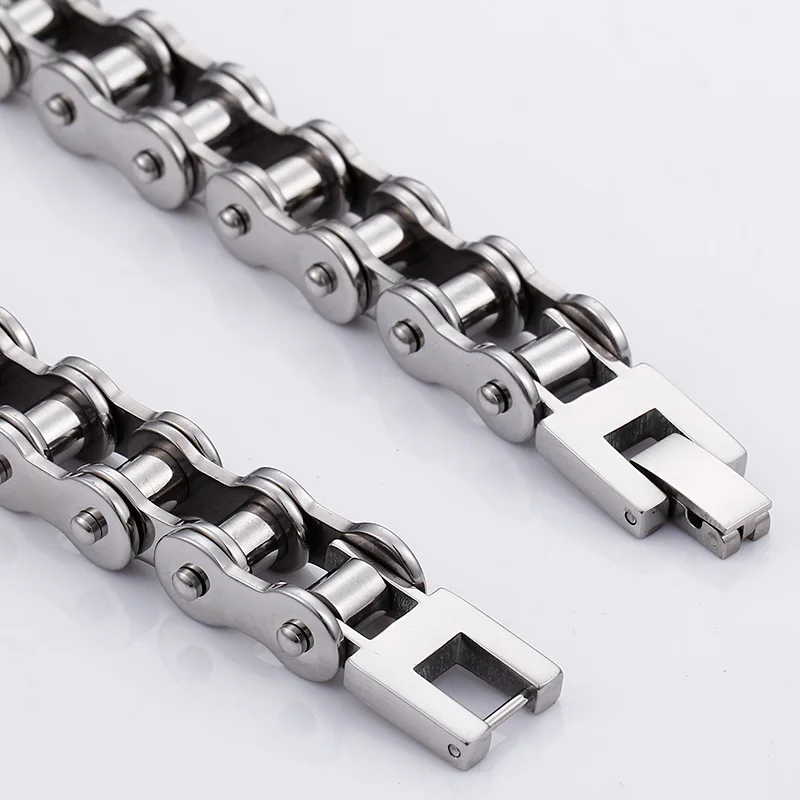 

TrustyLan 55CM Long Mens Link Chain Necklace For Men Fashion Punk Stainless Steel Biker Bicycle Chain Male Jewelry Accessory