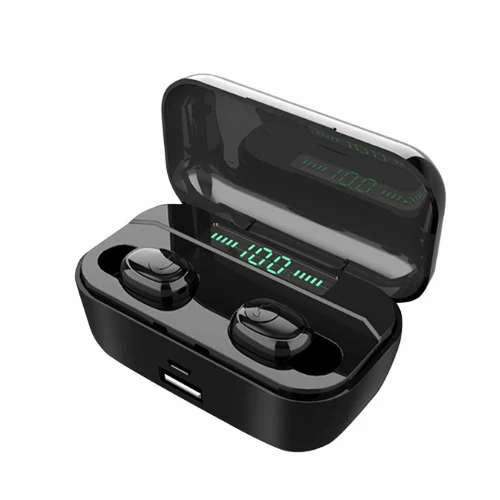G6s TWS Bluetooth наушники 5,0 Беспроводные наушники с громкой связью спортивные басовые наушники Водонепроницаемая гарнитура с микрофоном - Цвет: LED Black double