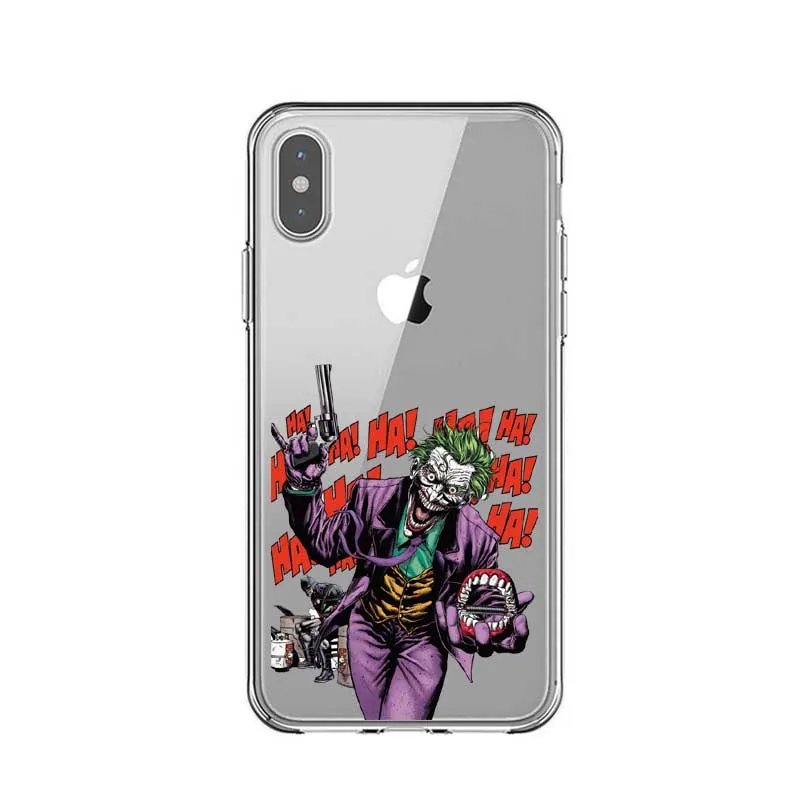 Мягкий прозрачный чехол Marvel Deadpool Sup Hero Joker Avengers Infinity War Thanos для iPhone X 5 5S SE 6 6splus 7 8 Plus XS