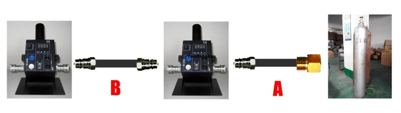 6 pieces Stage performance led co2 jet smoke machine 12*3W RGB 3in1 LED CO2 Jet color fog for wedding | Освещение