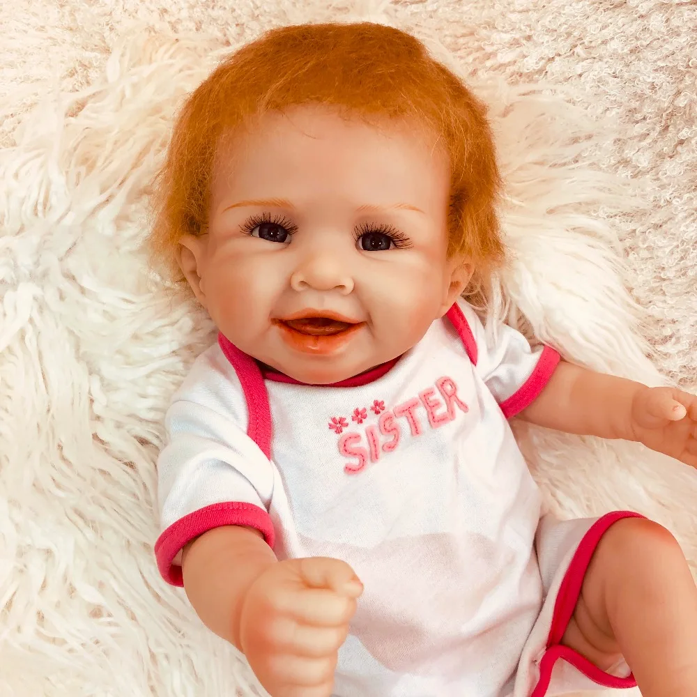 Силиконовая кукла Reborn модель 50 см лучший подарок для девочек 20 дюймов супер милая