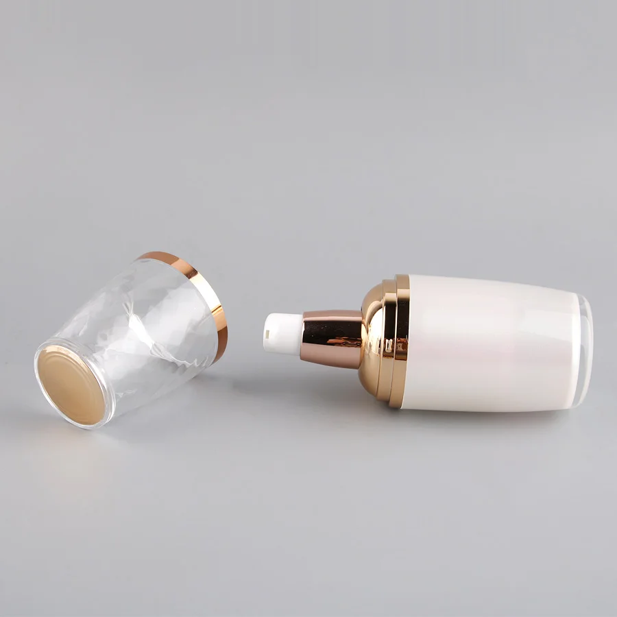 

Wholesale Cosmetic Acrylic Liquid Lotion Toner Serum Container Plastic Pearlite Empty Bottle Makeup Tools Customize logo