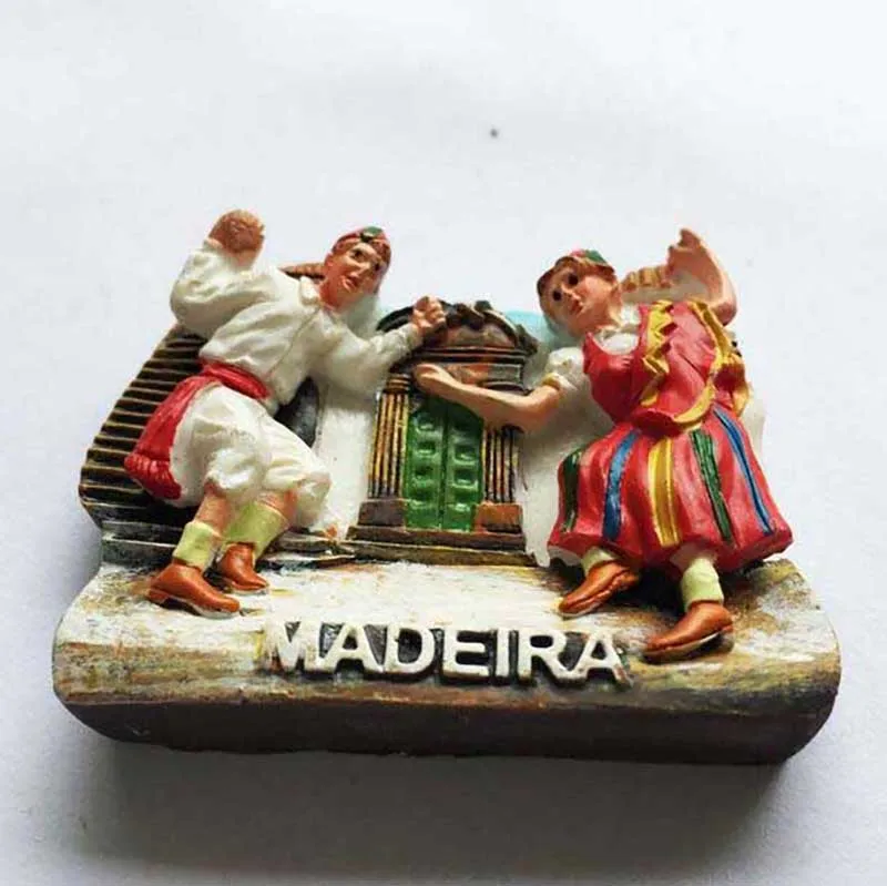 1pcs Hot Sale New Portugal Madeira Islands Ethnic Dance 3D Fridge Magnets Tourism Souvenirs Refrigerator Magnetic Sticker