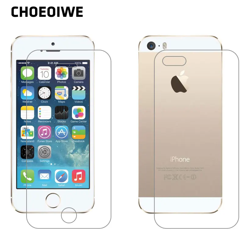 CHOEOIWE i5 5S 9H 2.5D переднее и заднее закаленное стекло для iPhone 6 6S Plus 5 SE 4 4S Защитная