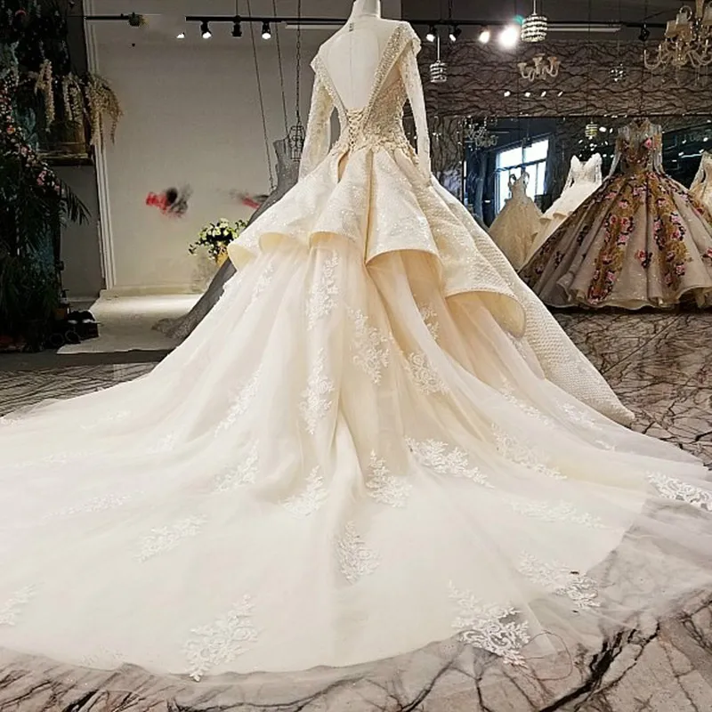 2018 Новое винтажное свадебное платье с длинными рукавами на заказ Vestido De Noiva