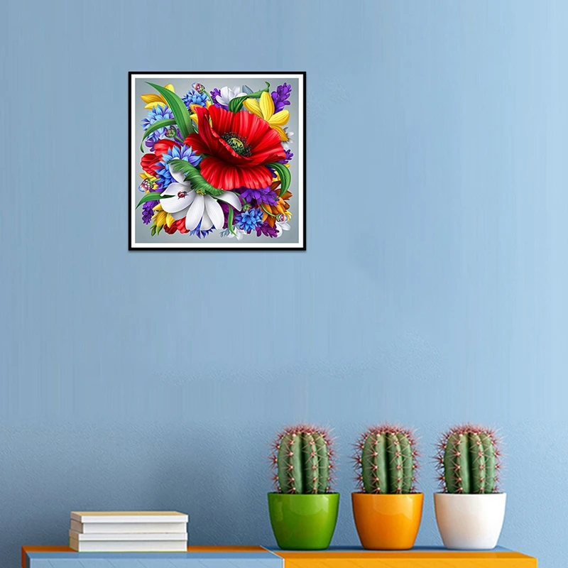 &quotColorful Flower&quot DIY Diamond Painting Round Rhinestones Mosaic Embroidery Cross Stitch Bedroom Wall Decor C1016 |