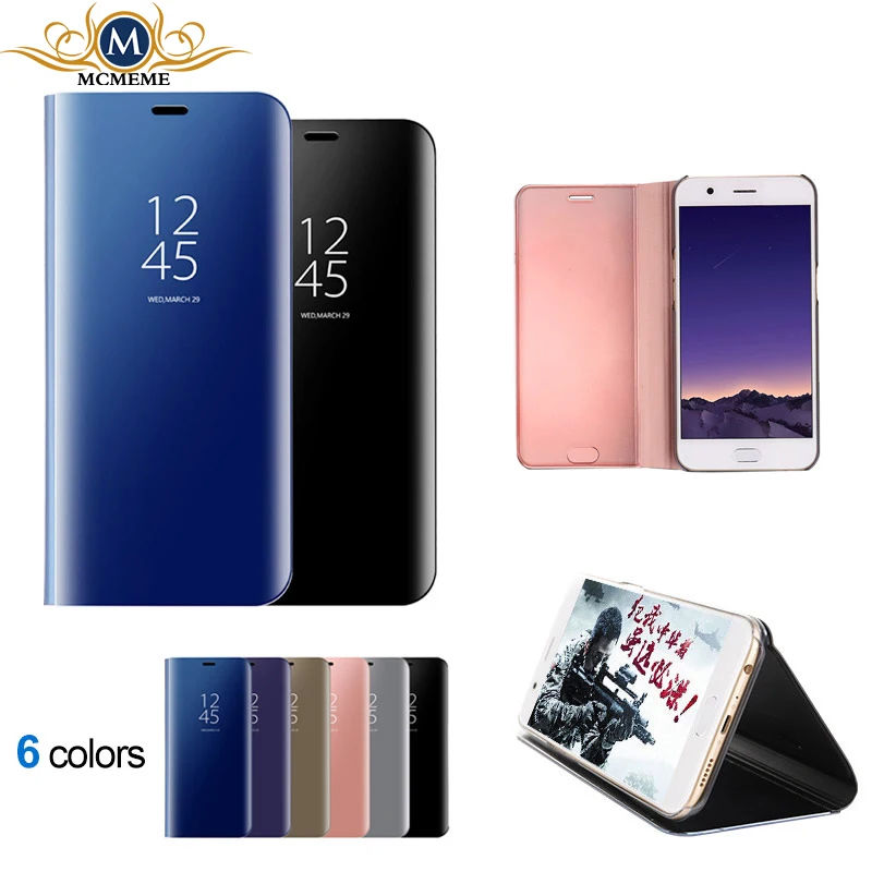 Прозрачный зеркальный смарт чехол для OPPO R15 R11 plus f7 f5 A71 A83 A59 find x Чехол подставка VIVO