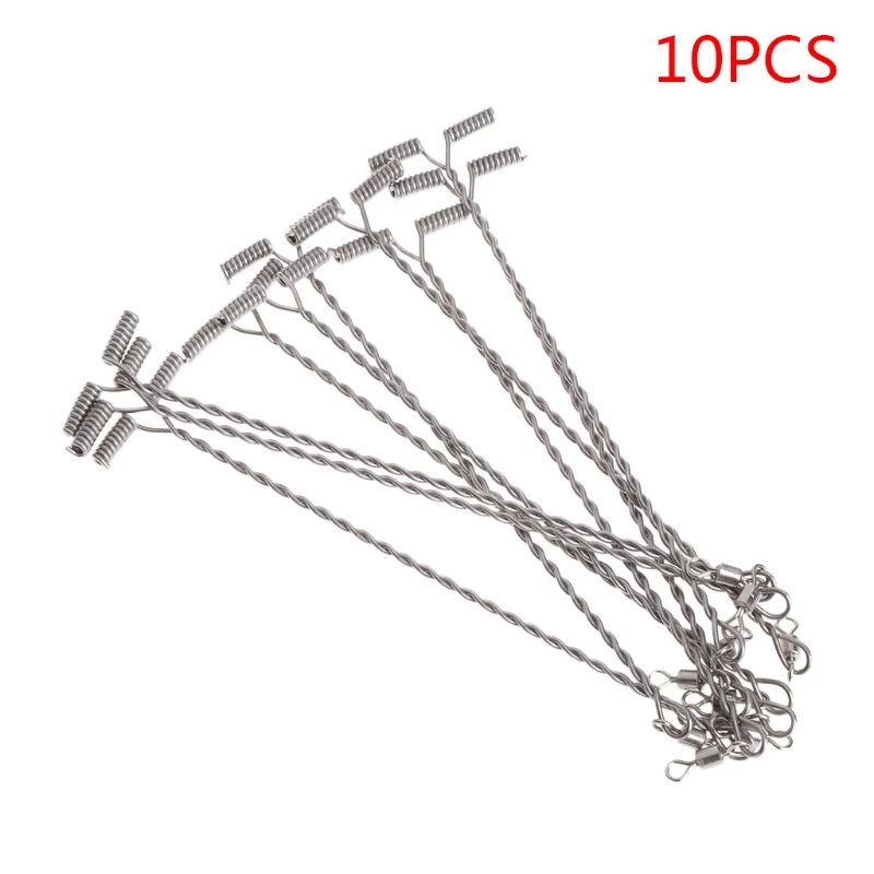 10 шт. рыболовная проволока с поворотной Т образной нержавеющей сталью 9/12/15 см