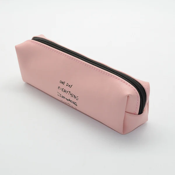 Pink letter Чехол для карандашей школьные принадлежности Escolar Trousse Scolaire Stylo Kalemlik Kalem Kutusu Твердый Чехол-карандаш кожаный - Цвет: Pink letter