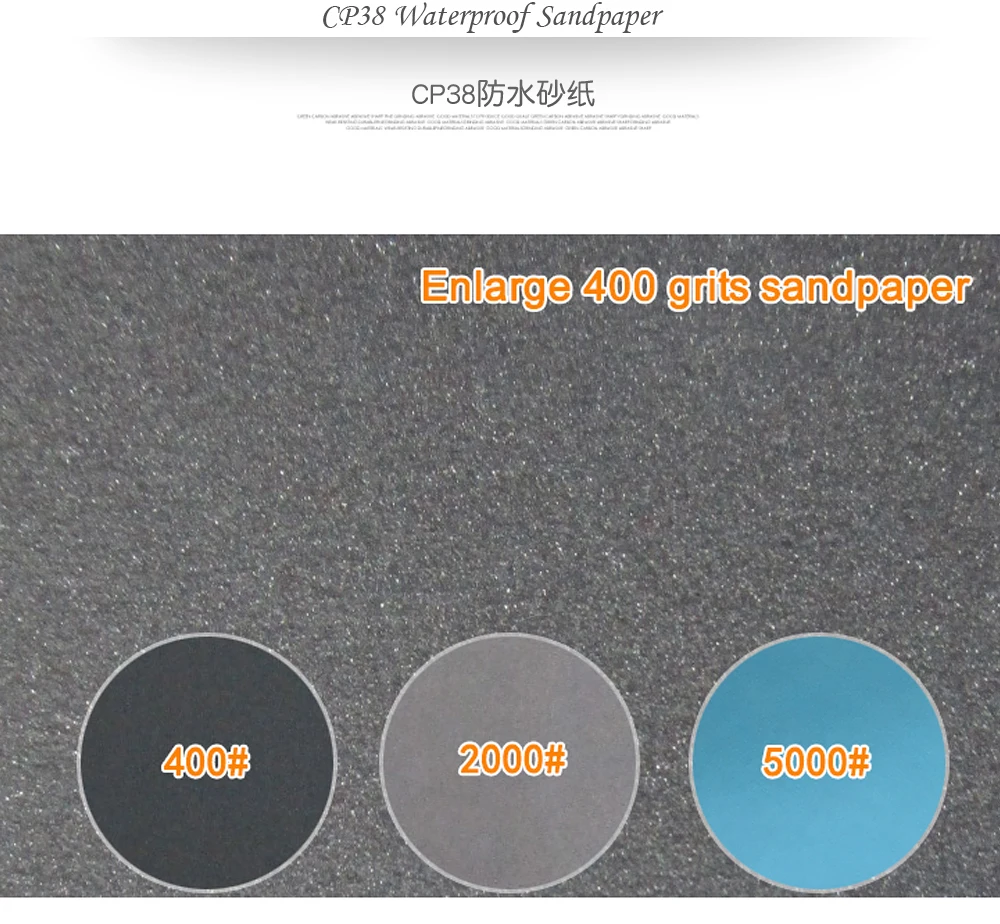 5 листов водонепроницаемая фотобумага CP38 Влажная и сухая бумага от 1200 до 5000 Грит