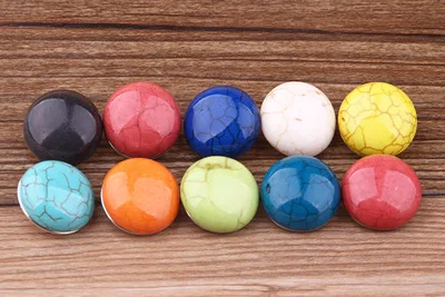 12 шт./лот оптовая продажа смешанных стильных пуговиц из натурального камня и