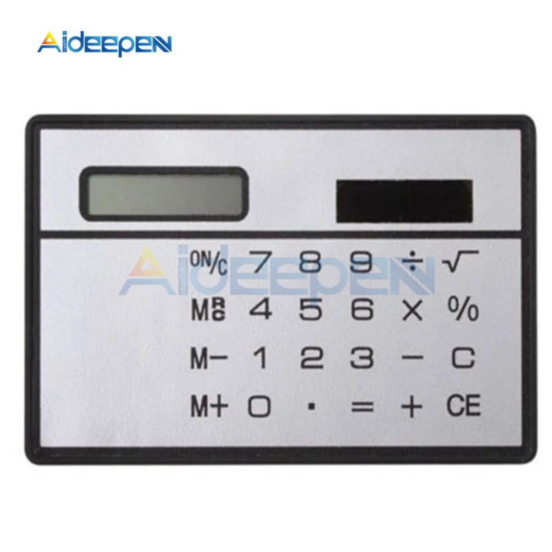 Мини-тонкий 8-цифровой калькулятор солнечной энергии портативный карманный