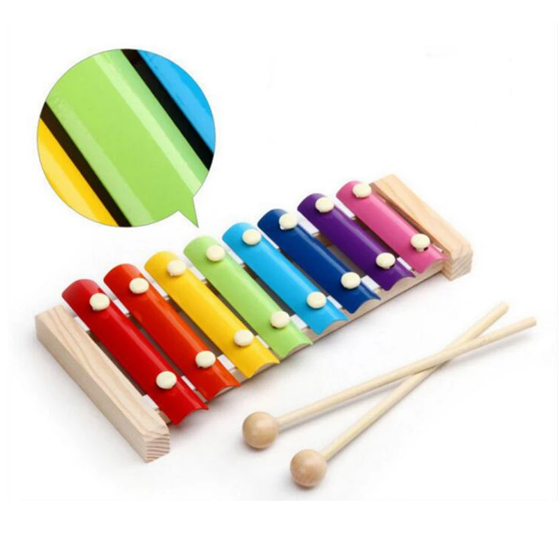 Montessori Toys Educational Wooden for Children Early Learning Xylophone Musical Wisdom Music Instrument 8 Tone | Игрушки и хобби