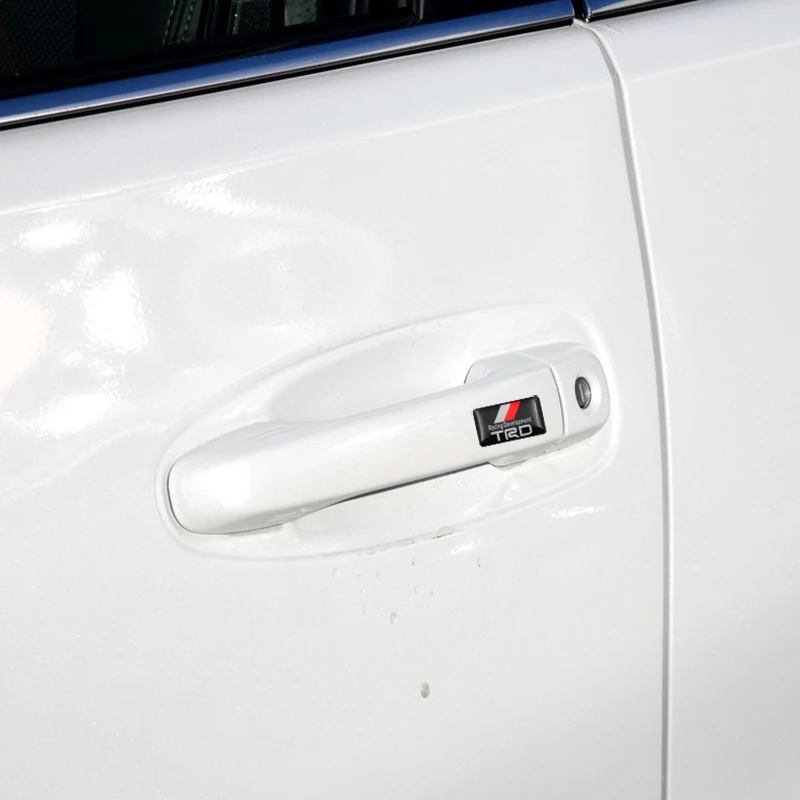 Накладки на колесные диски автомобиля 4Pcs+4Pcs в стиле TRD Racing с логотипами для Toyota CROWN COROLLA REIZ.