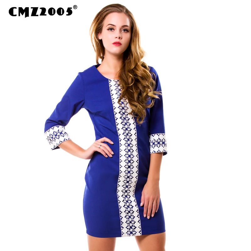 Hot Sale New Women Vintage Fashion Autumn Striped Knee-Length O- Neck Dresses with Half sleeve 71243-1 | Женская одежда