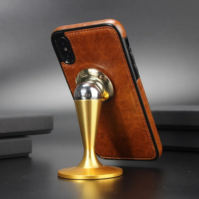 Роскошный магнитный автомобильный чехол-держатель для iPhone XS Max XR X 8 7 Plus 6 S чехол из