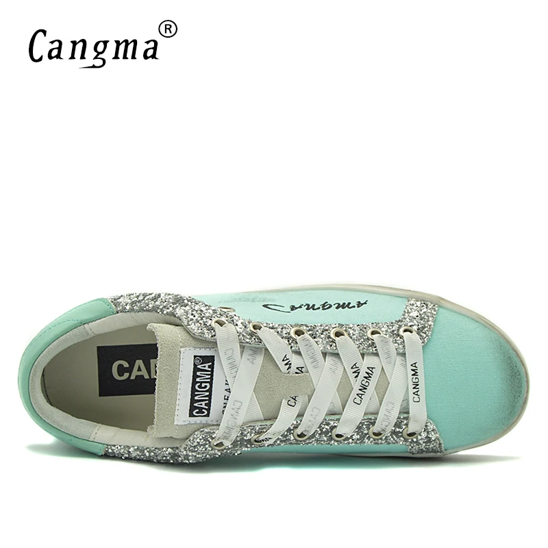 Cangmabrand Роскошные брендовые дизайнерские женские кроссовки парусиновая
