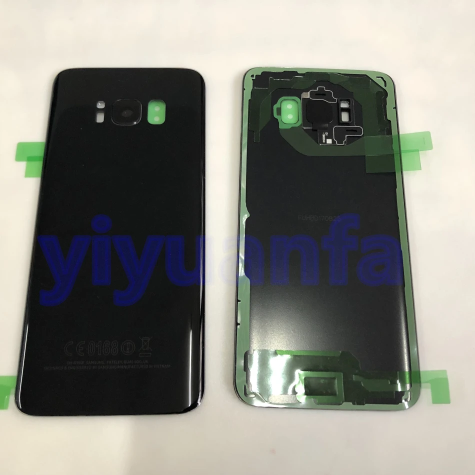 S8 аккумулятор задняя крышка стеклянная дверь корпус+ задняя камера стеклянная рамка объектива для samsung Galaxy S8 S8 Plus G950F G955F