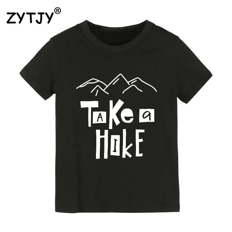 Детская футболка с принтом take a hike для мальчиков и девочек детская одежда малышей