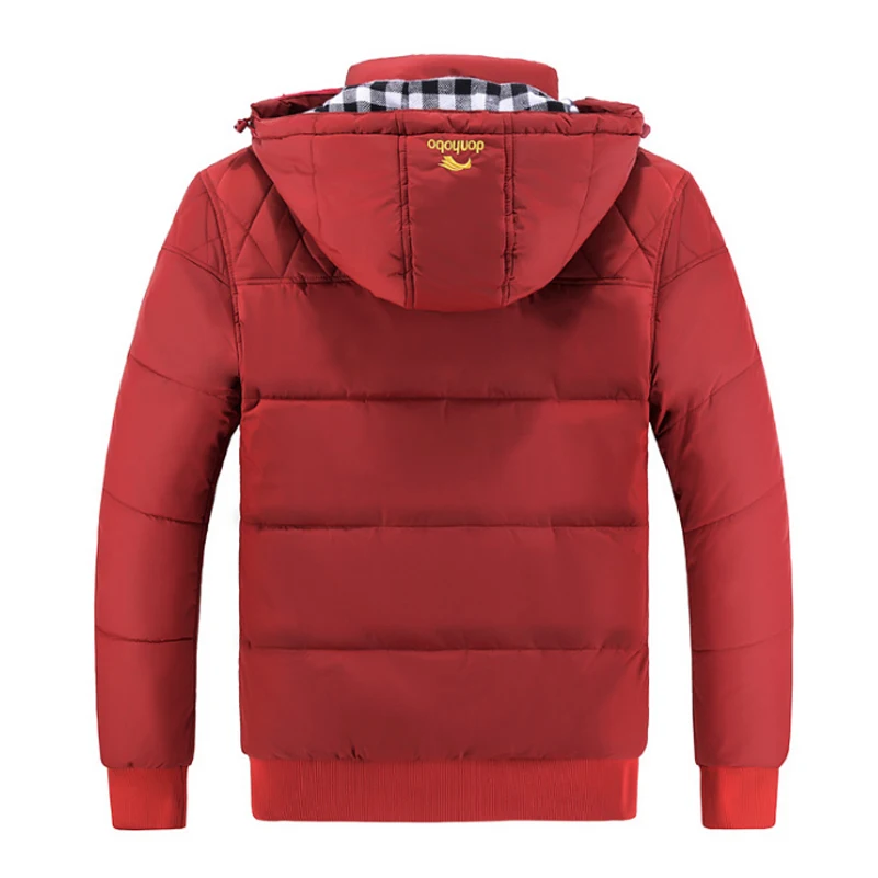 Новинка 2017 зимняя куртка пальто для мужчин однотонное стильное с капюшоном со