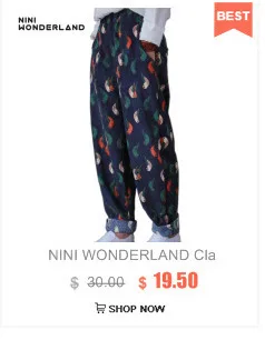 NINI WONDERLAND зимние Плотные хлопковые теплые штаны женские жаккардовые брюки с хлопковой подкладкой женские повседневные штаны-шаровары с эластичной талией