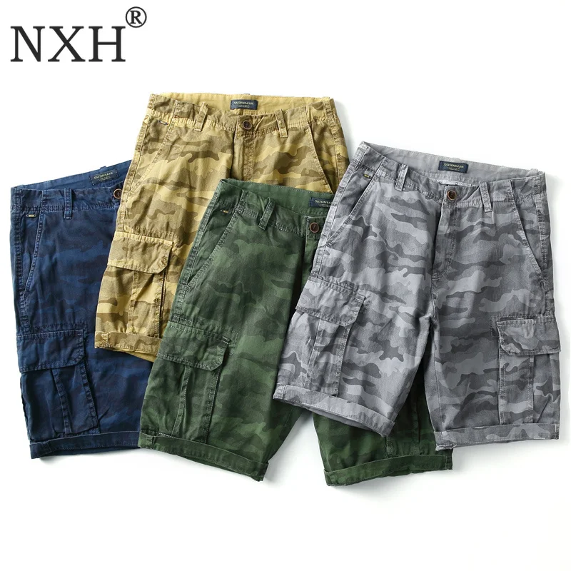 NXH 2019 новый камуфляж нескольких карман шорты Для мужчин военные хлопковые