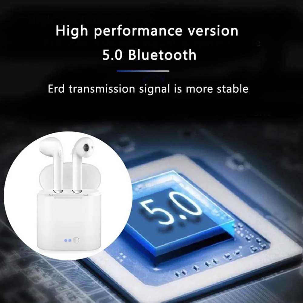 20 шт. I7sTWS Inear беспроводные Bluetooth наушники стерео капельки для iPhone huawei xiaomi смартфон