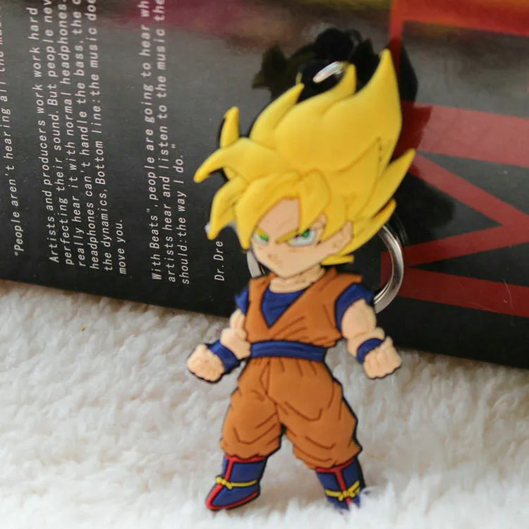 Аниме Dragon Ball брелок "Обезьяна" Сон Гоку Супер Саян силиконовая трубка для водяного охлаждения Брелок фигурка кулон брелок Коллекция игрушка ZKDBF