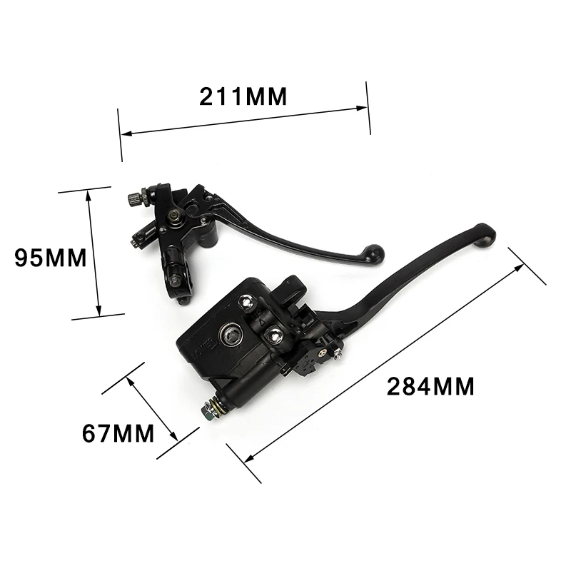 

Universal Motorcycle Brake Clutch Master Cylinder Reservoir Lever 7/8" Handlebar Chrome Black CNC Aluminum Motor Brake Levers