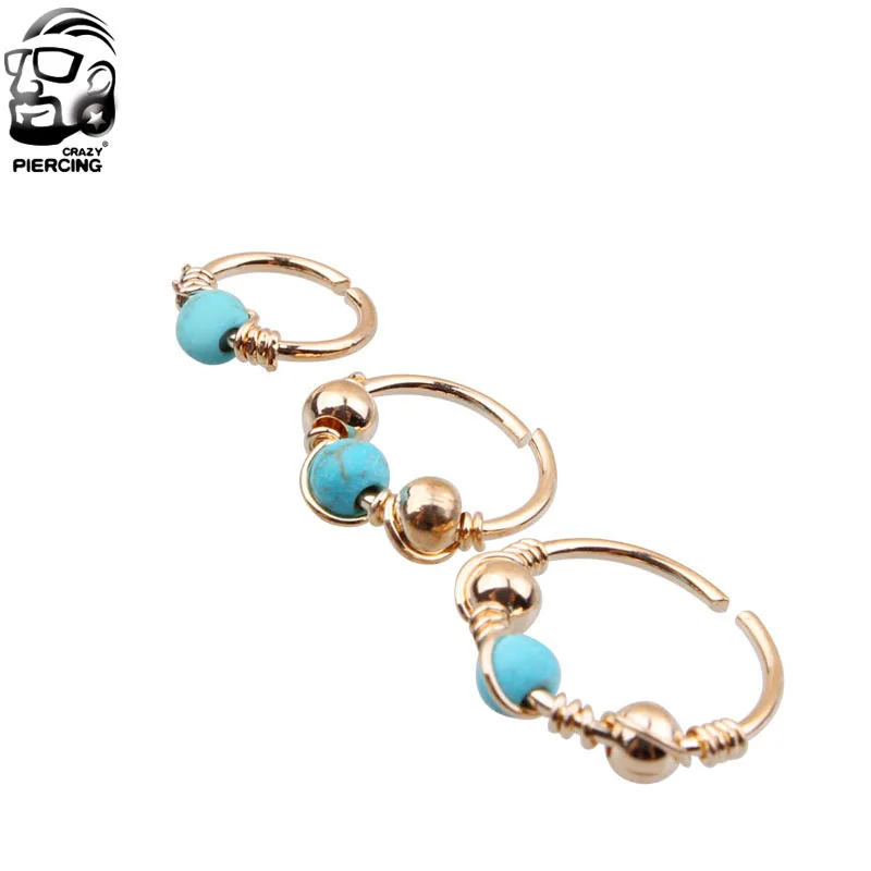 Новый продукт Золотое кольцо рандомное хирургическая сталь для пирсинга мигрени