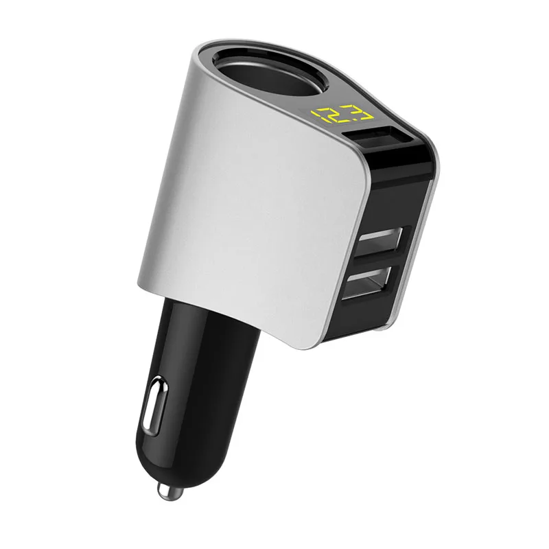 Автомобильный Стайлинг 5V3. 1A 3USB СВЕТОДИОДНЫЙ Дисплей порты сплав зарядное