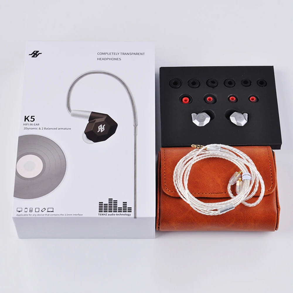 Okcsc tenhz K5 Металл 8 Гибридный драйверы 2BA+ 2DD в наушники-вкладыши Наушники Hi-Fi монитор единиц кабель MMCX отсоединяется Замена провода