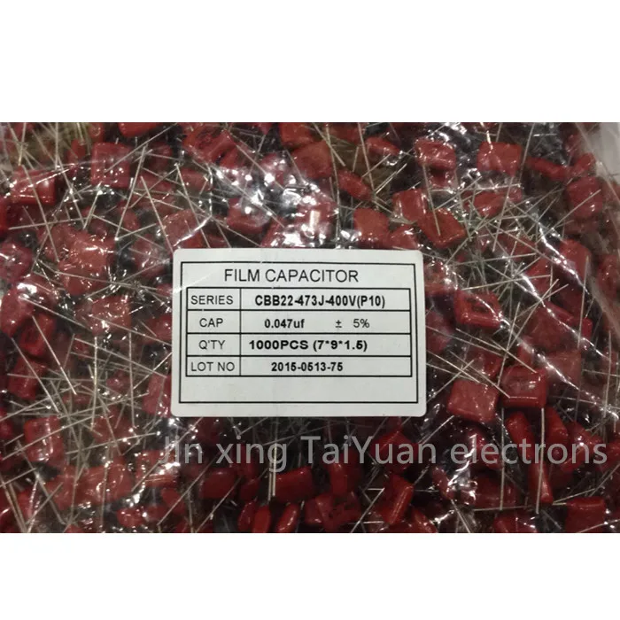 Cbb22 CBB 0 047 мкФ 473J 400 v Металлизированный полипропиленовый конденсатор P = 10 мм pcs10... |